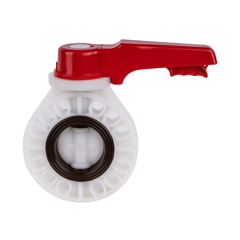 PVDF D71X-10F Handhjul Typ Vridspjällsventil DN15-200 15A-200A JIS Standard