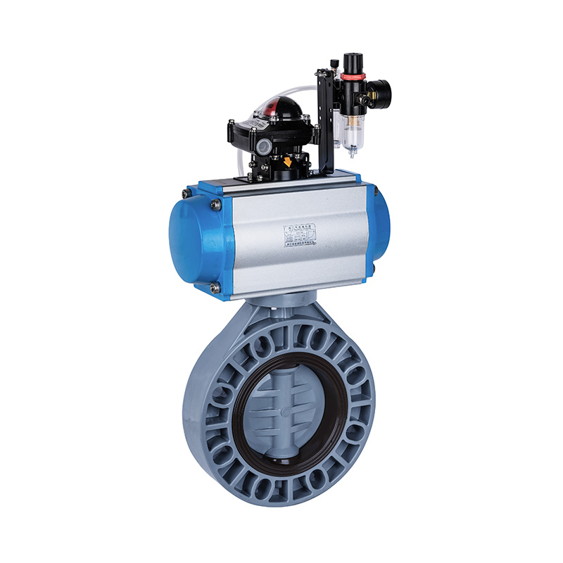 PVC-C D671X-10S pneumatisk vridspjällsventil DN40-1000 40A-1000A JIS Standard