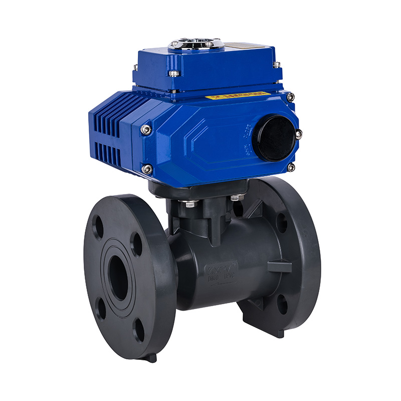 PVC-U Q941F-10U elektrisk fläns kulventil DN15-300 1/2'-12' ANSI Standard