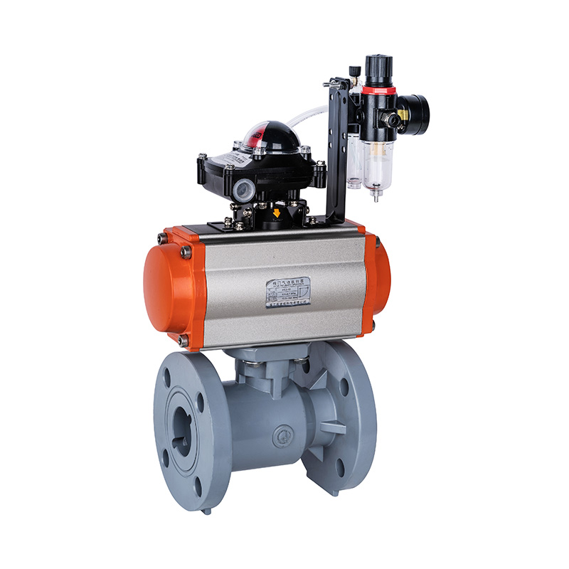 PVC-C Q641F-10V pneumatisk flänskulventil DN15-300 1/2'-12' ANSI Standard