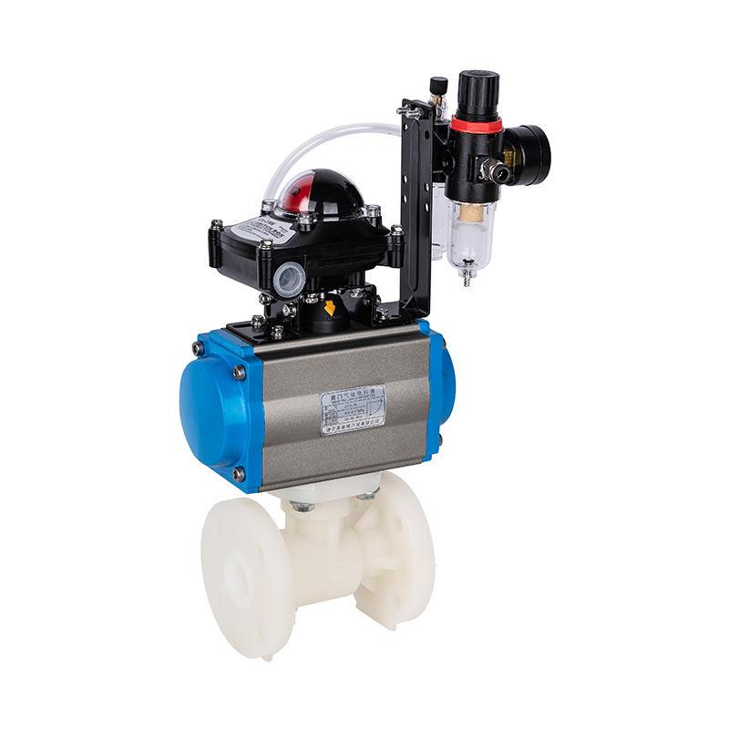 PVDF Q641F-10F Pneumatisk flänskulventil DN15-300 1/2'-12' ANSI Standard
