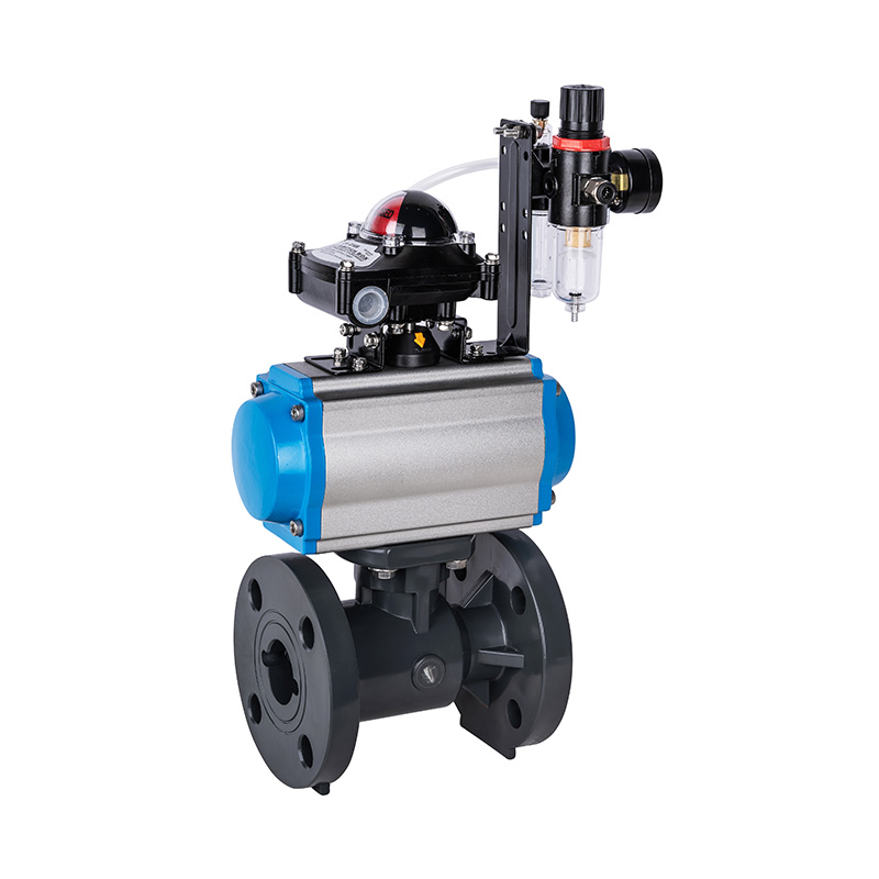 PVC-U Q641F-10U pneumatisk flänskulventil DN15-300 1/2'-12' ANSI Standard